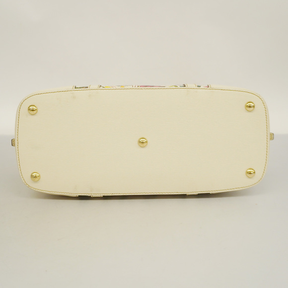 Auth Gucci Flora 2way Bag 309617 Women's Leather Boston Bag,Shoulder Bag Ivory - Picture 3 of 16